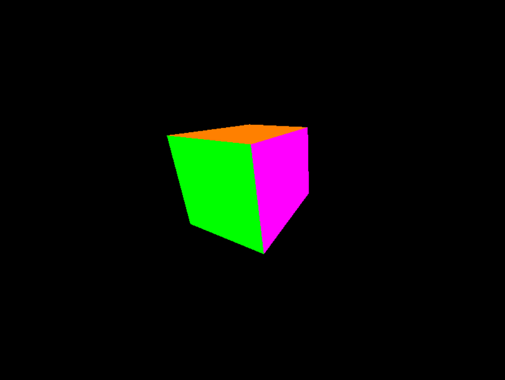 Cube created by specifying vertex points